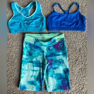 Champion for Target Leggings & Bra Top; Old Navy Bra Top; Size Small 6/6X & 6/7